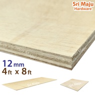 MAJU (4ft x 8ft) 12mm Plywood Timber Panel Wood Board Sheet Ply Wood Papan Kayu Perabot