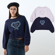 [ERSS] Sweet Girl Heart-Shaped Lace Long-Sleeved Top Zhangqing [K60336]