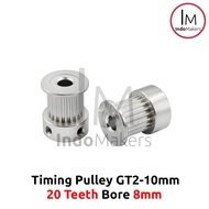 Timing Pulley GT2-10mm 20 Teeth Bore 8mm for 10mm GT2 Belt