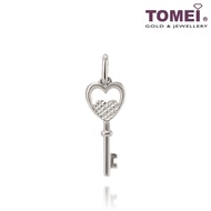 TOMEI Love Lockdown Pendant, White Gold 585
