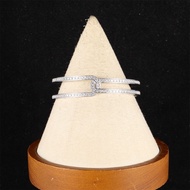 PIAGET(伯爵)  18K白金 鑽石 白金 伯爵滿鑽 雙環手鐲 18K