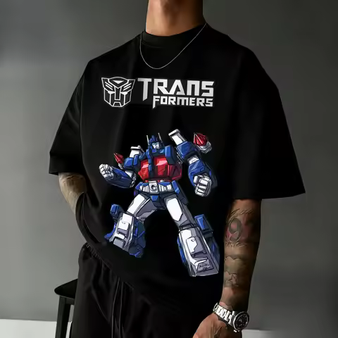 2026 Summer Hasbro Transformers Ultra Magnus Graphic Print T-shirt Unisex Tops Sleeve Breathable Vin