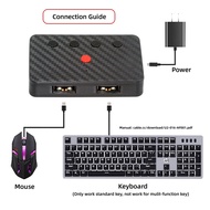 【Beverly】-USB Wired Keyboard to Wireless Converter USB Wired Keyboard Mouse to Wireless Bluetooth Co