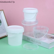 (time) 1Pc 500/1000ML Transparent Plastic Buet with Lid and handle Food Storage Container Refillable