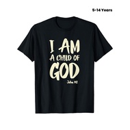 I am a Boys Girls of God John 1: 12 Have Faith in Jesus Christ T-Shirt for Boys Soft Fabric, , Comfo