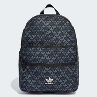 [Auth] Middle-size Backpack in black background with Adidas MONOCRAM brand logo pattern