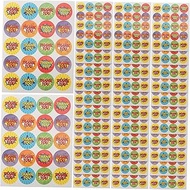 STOBOK 50 Sheets Round Gift Seal Sticker Color Stickers Home Decoration Envelope Stickers Gift Label Stickers Colored Stickers Decoden Copper Plate Stickers Water Bottle Letter