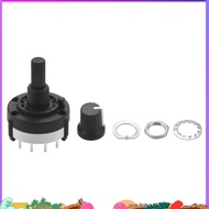 3P4T 3 Pole 4 Position Single  Band  Rotary Switch w Knob