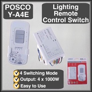 POSCO 4ways 4x1000w Lighting Remote Control ,Switches to lamp,Including manual function, Digital Remote Control Switch