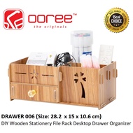 DIY WOODEN STATIONERY FILE RACK DESKTOP DRAWER ORGANIZER PEN PENCIL HOLDER CD BOOK STAND OFFICE HOME