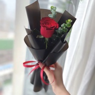 鲜花情三八节同城配送速递单支玫瑰花康乃馨向日葵郁金香鲜花公司用花束 单支红玫瑰花束（10束起送） 同城配送 支持预约日期