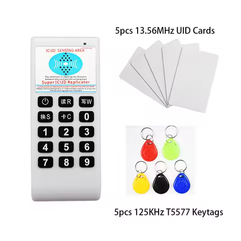 NFC RFID 13.56Mhz 125khz IC ID Copier Duplicator Cloner Reader Writer 250khz 375khz 500khz Handheld 