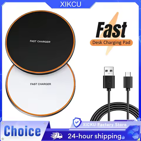 LED Light Wireless Charger Pad For iPhone 17 16 15 14 13 12 Pro Aipods Pro Fast Charging Station For