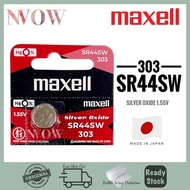 Maxell SR44SW 303 Silver Oxide 1.55V Battery JAPAN (100% Genuine)