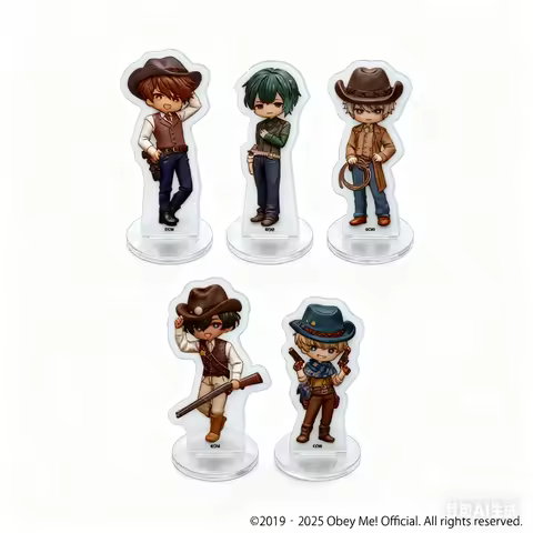 Otome game Obey Me! Nightbringer Mini Acrylic Stand Lucifer Mammon Leviathan Kawaii Desktop ornament