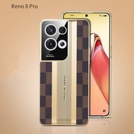 YJD Case สำหรับ OPPO Reno8 Pro 5G Electroplated Frame High-End หนังกันกระแทกเคสโทรศัพท์