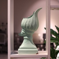 IKEA modern minimalist ceramic vase Eastern Mediterranean style living room porch wine Cabinet flo