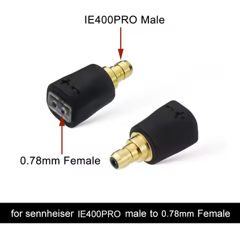 OKCSC HIFI Headsets Audio Jack Adapter 0.78mm 2pin Cable Connector to Sennheiser IE100pro IE400 IE50
