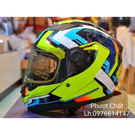 Mũ bảo hiểm Fullface cao cấp Asia MT136 màu xanh dạ quang
