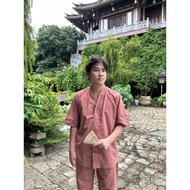 Blue outfit set to go to temple, grandmother's outfit, men's outfit set