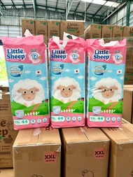( ยกลัง x3 ) แพมเพิสเด็กพรีเมียม Little Sheep ลิตเติ้ล ชีพ แบบกางเกง Size XXL 132 ชิ้น - 3 แพ็ค (รุ่