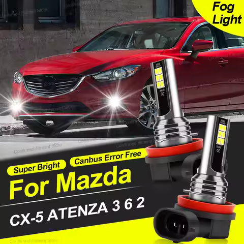 2Pcs LED Auto Lamps Canbus Error Free H11 Front Fog Lights 200W 6000K Super Bright White Lights Bulb