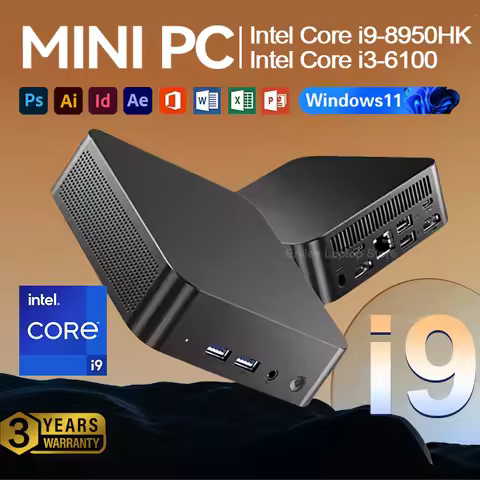 NEW MINI PC Intel Core i9 8950HK Computer i3 6100 16GB RAM 1TB 2TB SSD Windows 11 Mini Gaming Pc Des