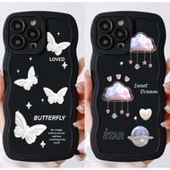 [GB05] Black Wave Soft Case For Xiaomi Redmi 12 2023 A1 A2 Redmi 12C Note 12 Note 12 Pro Redmi 10 5G