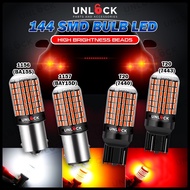 1pcs 144 SMD LED Lamp Decoding Anti-flash Car Turn Signal Brake Bulb 12V 1156 T20 7443 BA15S 7440 BA