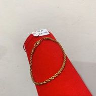 18k Vermeil Gold Filled ROPE CHAIN Bracelet For Women and MEn Size 7- 8 Inches Actual Image With Gol