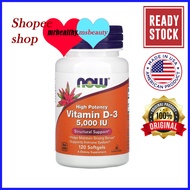 NOW Foods, Vitamin D-3, 125 mcg (5,000 IU), 120 Softgels