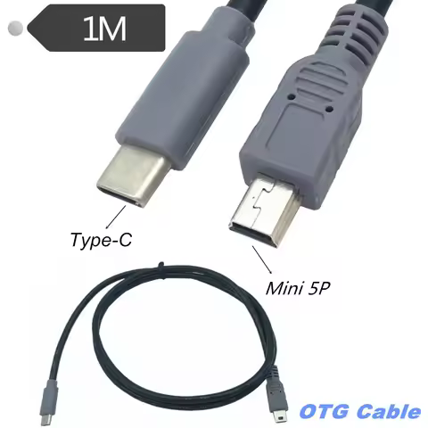 USB 3.1 Type C Male To Mini USB 5 Pin B Male Plug Converter OTG Adapter Lead Data Cable for Mobile M