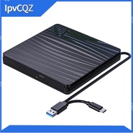 External CD/DVD Drive for Laptop USB 3.0 & Type-C Portable CD DVD +/-RW Burner Optical Drive Reader 
