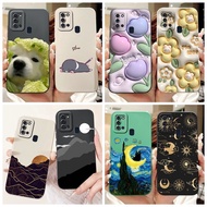 For Samsung Galaxy A21s Casing A217 SM-A217F Camera Protection Flower Soft Cover For Samsung A21s A 