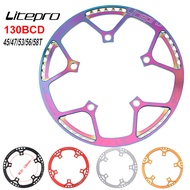 LP Litepro PP Folding Bike Chainring - 45/47/53/58T Round Single Chainring with Guard