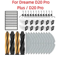 For Dreame D20 Pro Plus / D20 Pro Accessories Main Brush Hepa Filter Dust Bag Mop Cloth