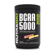 NutraBio BCAA 5000 Powder - Vegan Fermented BCAAs - Supports Lean Muscle Growth, Recovery, Endurance