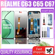 Original For Realme C63 C65 C67 LCD Display Touch Screen  With Frame Replacement