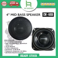 [Free Gift] 1Pair 2Pcs Caliber 4 Inch Mid Bass Universal Car Speaker Bass Music Sound Proton Perodua