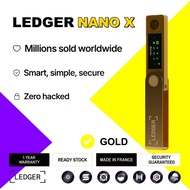 ✅ Official Certified 「 Ledger Nano X 」Gold – Crypto Hardware  Wallet  |  1-Year Warranty