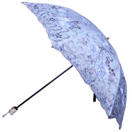 Silver Embroidery Umbrella – 2-Fold Portable Sun/Rain UV Umbrella