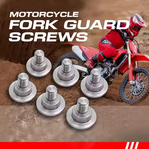 6pcs Dirt Bike Front Fork Guard Screws Bolts for Honda CR125 CR250 CRF250R CRF450R CRF250X CRF450X C