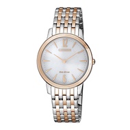 Citizen Eco-Drive EX1496-82A Analog Solar Two Tone Stainless Steel Strap Women Watch