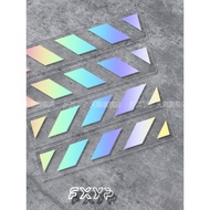 Cyberpunk/Triangle Diamond/Gradient Color/Helmet Luminous Sticker KD7F