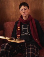 現貨特價❤️ CACO Harry Potter 哈利波特 哈利 藏藍色 深色 聖誕毛衣 長版上衣