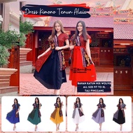 Alaia Woven Kimono Dress Batik Cheongsam Imlek Chinese Series Modern Wedding Party Clothes Model