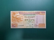 2000年BC版BC385606壹仟圓1000元香港上海匯豐銀行全新直版UNC級