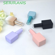 SERIRANIS Nail Polish Bottles, 10ML 15ML Packing Nail Gel Bottles, Colorful With Brush Beauty Glass 