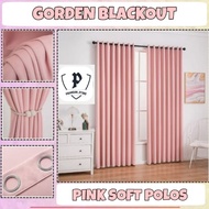 PLAIN BLACKOUT CURTAINS WITH 6 WAVES