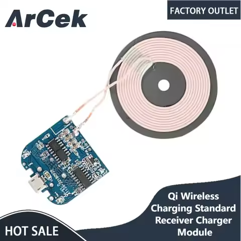 Qi Wireless Charging Standard Receiver Charger Module For Micro USB Mobile Phone Charger Board DC 5V